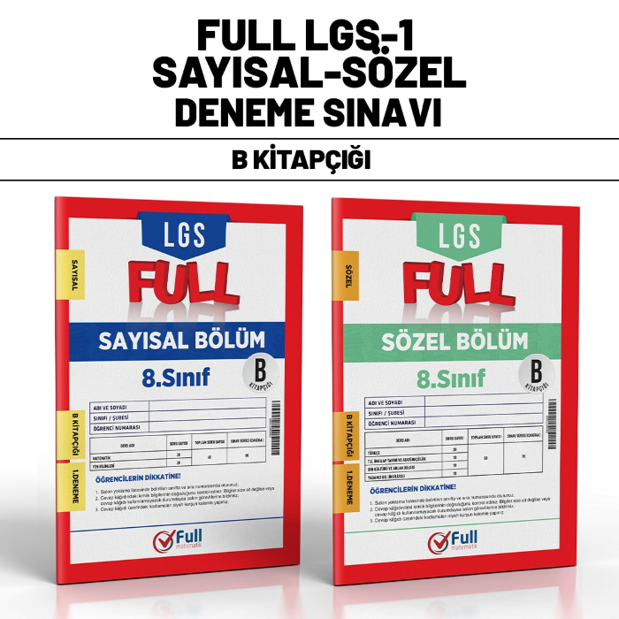 FULL 08.SINIF DENEME SAYISAL/SÖZEL 1-B - 24-25